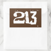 市外局番213 (ロサンゼルス) 長方形シール (バッグ)