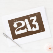 市外局番213 (ロサンゼルス) 長方形シール (封筒)