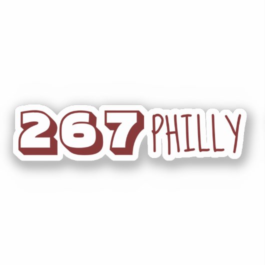 市外局番267 - Philly シール (正面)