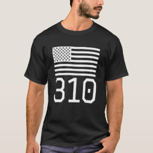 市外局番310アメリカ国旗UsaロサンゼルスCalifo Tシャツ