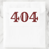 市外局番404 (アトランタ、GA) 長方形シール (バッグ)