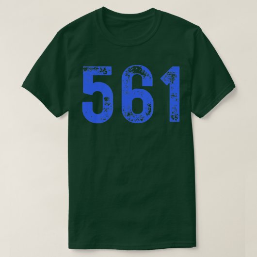市外局番561 Palmビーチ郡Florida Palm B Tシャツ (デザイン正面)