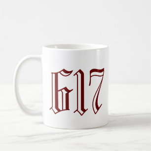 市外局番617 (ボストン) コーヒーマグカップ