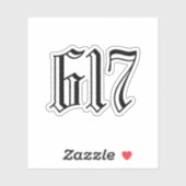 市外局番617 （ボストン） シール (シート)