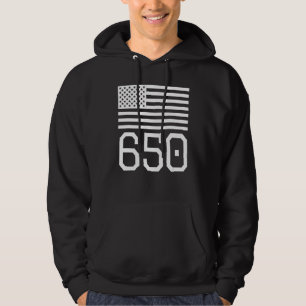 市外局番650アメリカ国旗Usa San Francisco Cali パーカ