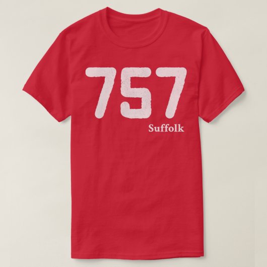 市外局番757サフォーク・バージニア1 Tシャツ (デザイン正面)