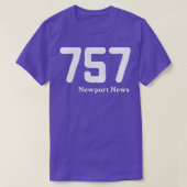 市外局番757ニューポートニュースバージニア Tシャツ (デザイン正面)