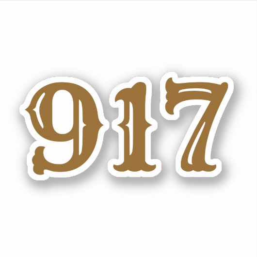 市外局番917 （ニューヨーク） シール (正面)