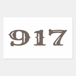 市外局番917 (ニューヨーク) 長方形シール