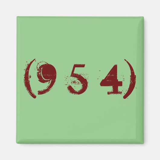 市外局番954 マグネット (正面)