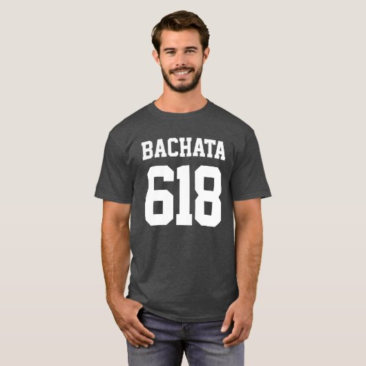 市外局番Bachata Tシャツ (正面フル)