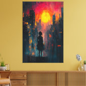 市失ったの表現者コンテンポラリー都市で キャンバスプリント (インサイチュ (リビング))