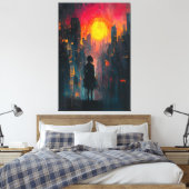 市失ったの表現者コンテンポラリー都市で キャンバスプリント (インサイチュ (寝室))
