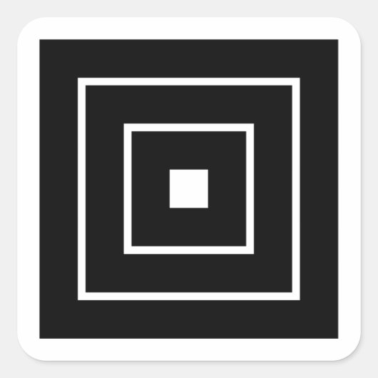 市川團十郎スクエアステッカー スクエアシール (正面)