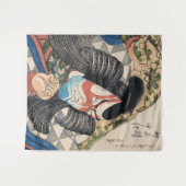 市川團十郎歌舞伎の武士の刺青 タペストリー (正面(横))