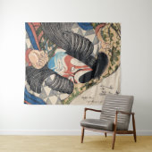 市川團十郎歌舞伎の武士の刺青 タペストリー (インサイチュ(横))