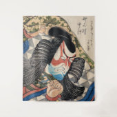市川團十郎歌舞伎の武士の刺青 タペストリー (正面)