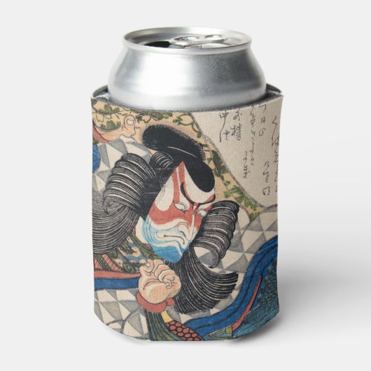 市川團十郎（4代目）の景清芸 缶クーラー (缶正面)