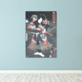 市川町Danjuroの日本人のWoodblockのプリント キャンバスプリント (インサイチュ (ウッドフロア))