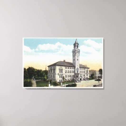 市庁舎の外観 キャンバスプリント (正面)