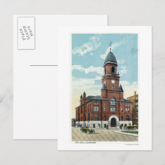 市庁舎の外観 ポストカード (正面/裏面)