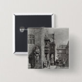 市庁舎、Halberstadt 缶バッジ (正面&裏面)