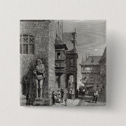 市庁舎、Halberstadt 缶バッジ (正面)