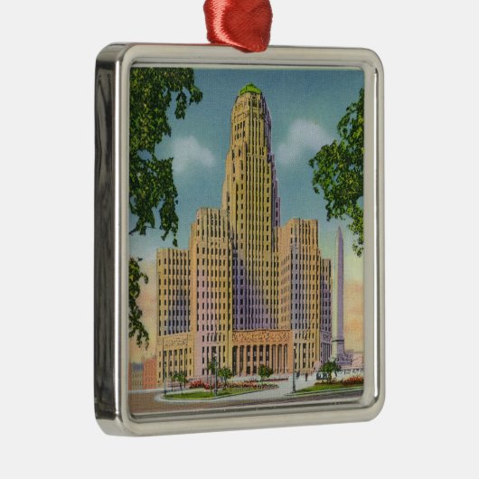 市役所及びマッキンリーの外観 メタルオーナメント (右)