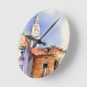 市役所 ラウンド壁時計 (傾斜)