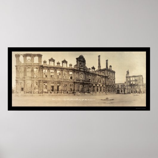 市役所Rheims写真1919 ポスター (正面)