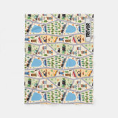 市忙し道キッズパーソナライズされた フリースブランケット (正面)