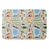 市忙し道キッズ バスマット (正面)