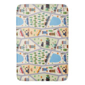 市忙し道キッズ バスマット (正面縦)