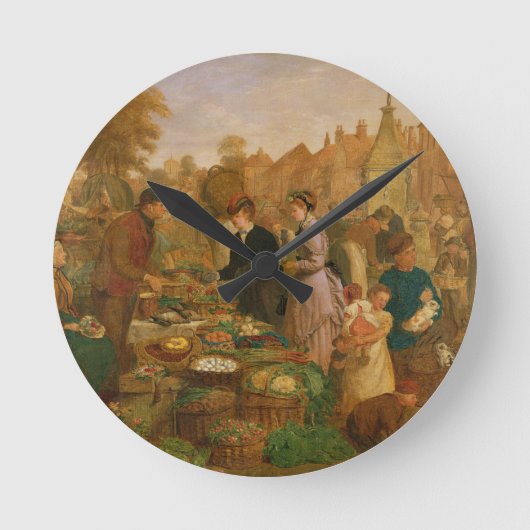 市日 ラウンド壁時計 (正面)