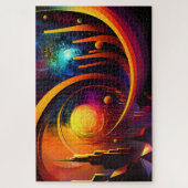 市明​るい​抽象芸術モダンサンデコーアート ジグソーパズル (縦)