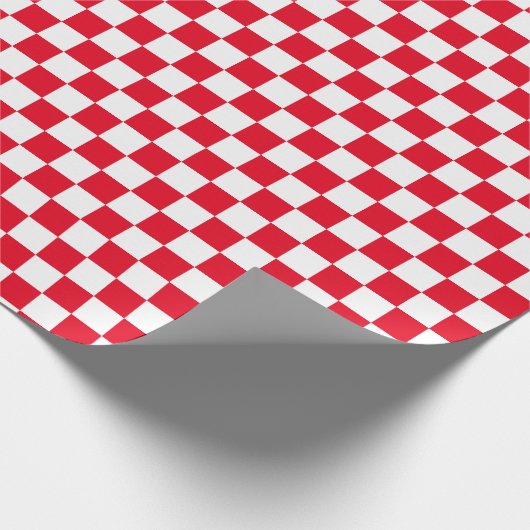 市松日本伝統的柄の白 ラッピングペーパー (角)