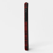 市松格子 ブラック レッド カスタム タイポグラフィ Case-Mate iPhoneケース (裏面/左)