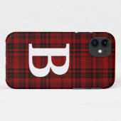 市松格子 ブラック レッド カスタム タイポグラフィ Case-Mate iPhoneケース (裏面(横))