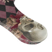 市松模様になるバラおよびピンクの紫色のスカル カッティングボード (角)