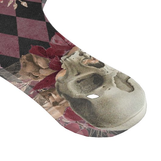 市松模様になるバラおよびピンクの紫色のスカル カッティングボード (角)