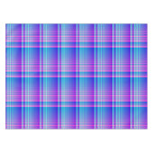 市松模様になるピンクおよび青い格子縞 テーブルクロス (正面(横))