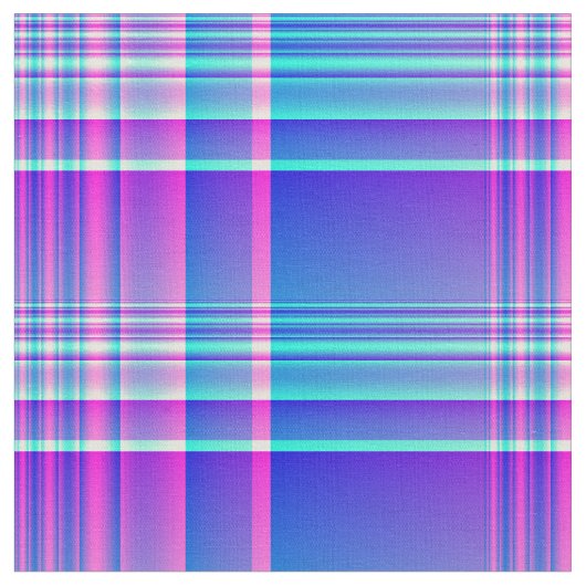 市松模様になるピンクおよび青い格子縞 ファブリック (クローズアップ)