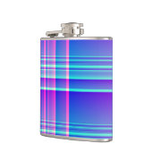 市松模様になるピンクおよび青い格子縞 フラスク (左)