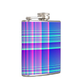 市松模様になるピンクおよび青い格子縞 フラスク (右)