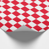 市松模様になる赤 ラッピングペーパー (角)