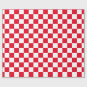 市松模様になる赤 ラッピングペーパー (フラット)