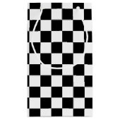 市松模様になる黒 スモールペーパーバッグ (裏面)