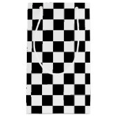 市松模様になる黒 スモールペーパーバッグ (正面)