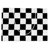 市松模様になる黒 ラージペーパーバッグ (裏面)