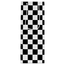 市松模様になる黒 ワインギフトバッグ